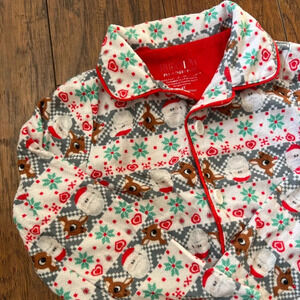Toddler Rudolph the Red-Nosed Reindeer Santa Fair lsle Coat Pajama Set | 4T